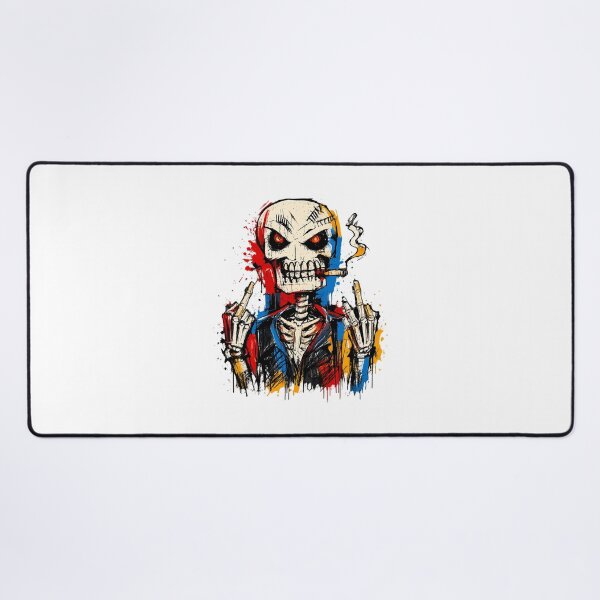 Item preview, Rebellious Smoking Skull Graffiti Street Art designed and sold by KARTICK DUTTA.