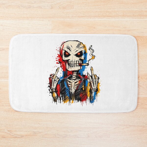 Item preview, Rebellious Smoking Skull Graffiti Street Art designed and sold by KARTICK DUTTA.