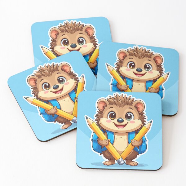 Item preview, Cute Hedgehog Walking to School with a Blue Backpack | Back to School Sticker designed and sold by OksArtStudio.