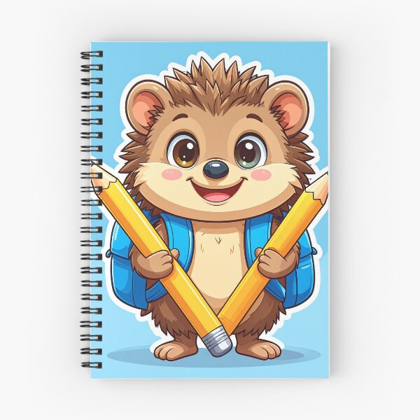 Item preview, Cute Hedgehog Walking to School with a Blue Backpack | Back to School Sticker designed and sold by OksArtStudio.