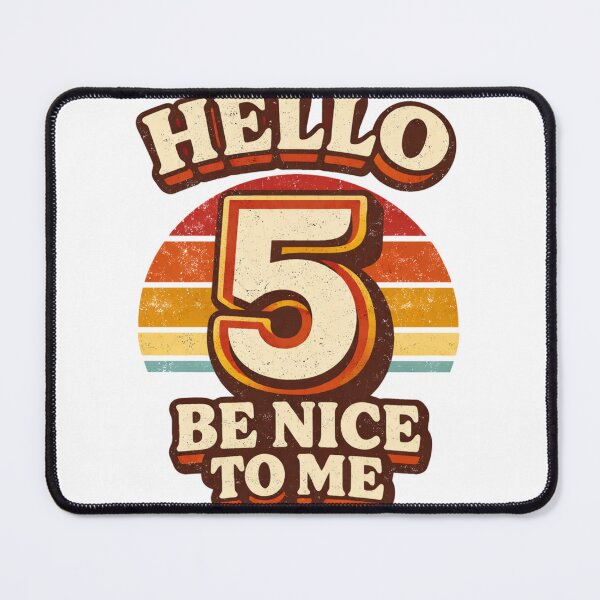 Item preview, Hello 5 Be Nice to Me | Cute 5th Birthday Party Graphic T-Shirt designed and sold by rushaib.