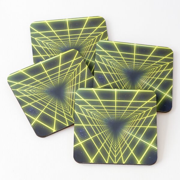 Item preview, Yellow Triangular Wireframe Tunnel designed and sold by Electric Shock!! Design.