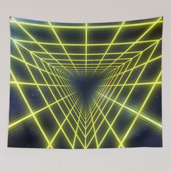 Item preview, Yellow Triangular Wireframe Tunnel designed and sold by Electric Shock!! Design.