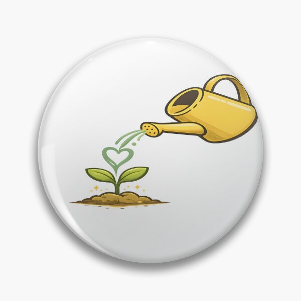 Item preview, Self Love Garden Illustration | Watering Can Heart Self Care Design designed and sold by RizRay.