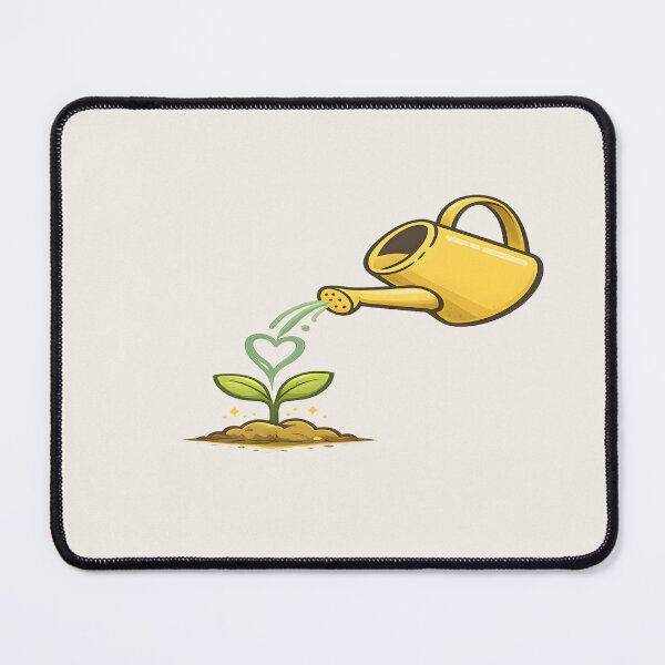 Item preview, Self Love Garden Illustration | Watering Can Heart Self Care Design designed and sold by RizRay.
