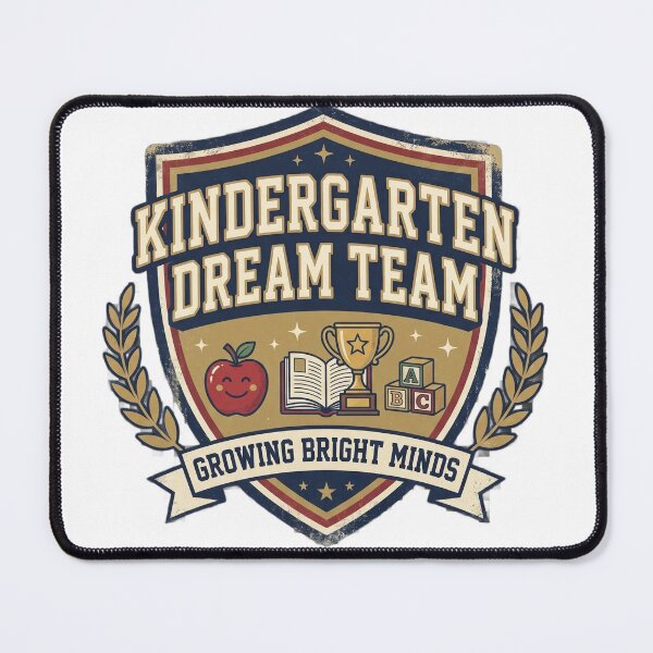 Item preview, Kindergarten Dream Team Vintage Badge | Retro Teacher Shirt | Growing Bright Minds School Design designed and sold by Void and Neon.