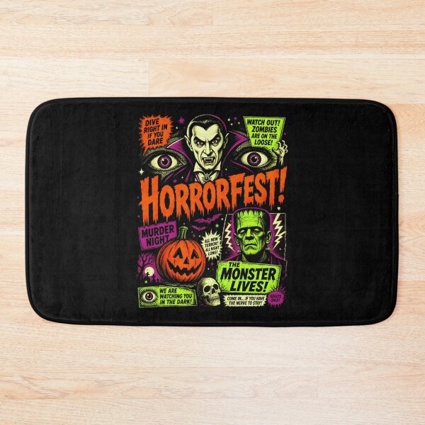 Item preview, Horrorfest Classic Monster Movie Poster Vampire Frankenstein Retro Comic Art designed and sold by NgumohaLanke.