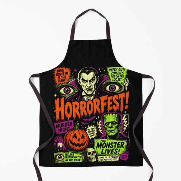 Item preview, Horrorfest Classic Monster Movie Poster Vampire Frankenstein Retro Comic Art designed and sold by NgumohaLanke.
