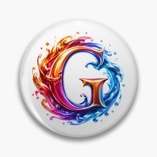 Item preview, AquaFlare Chromaflow Letter G designed and sold by BlissBlvdShop.