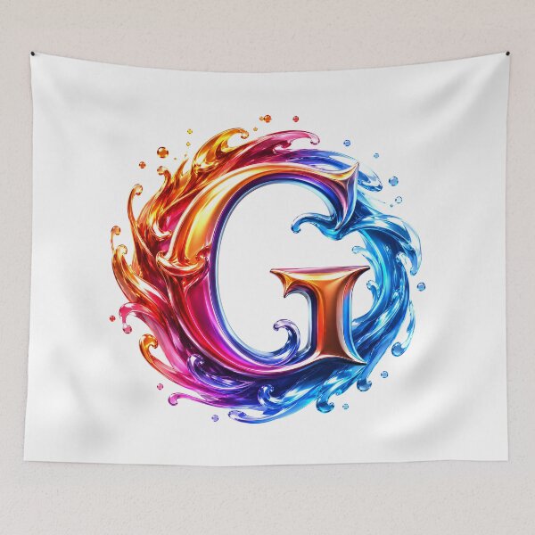 Item preview, AquaFlare Chromaflow Letter G designed and sold by BlissBlvdShop.