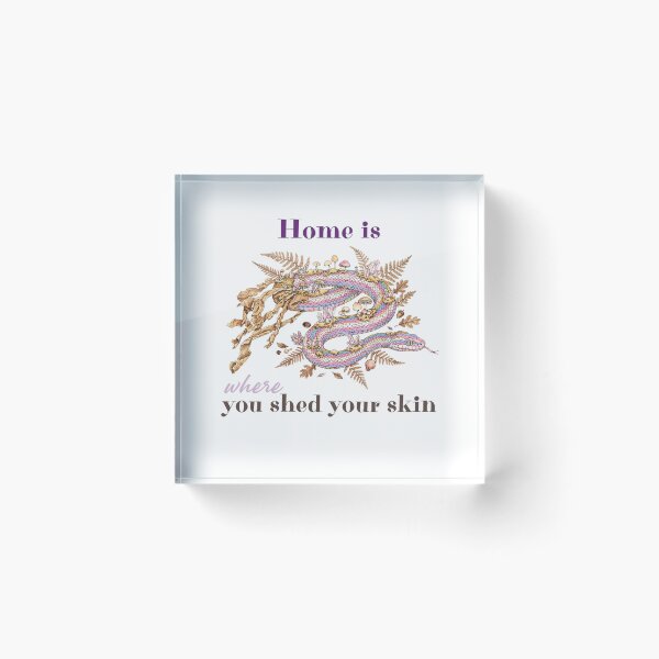 Item preview, Home Is Where You Shed Your Skin | Rainbow Snake | Cottagecore Mushroom Art | Goblincore designed and sold by Neurospicy Trolls.
