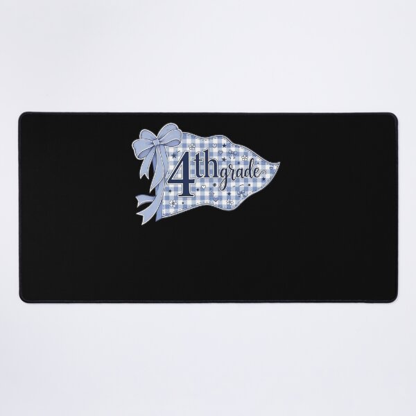 Item preview, Blue Gingham Pennant Flag First Day of 4th Grade for Teacher designed and sold by clothesy7.