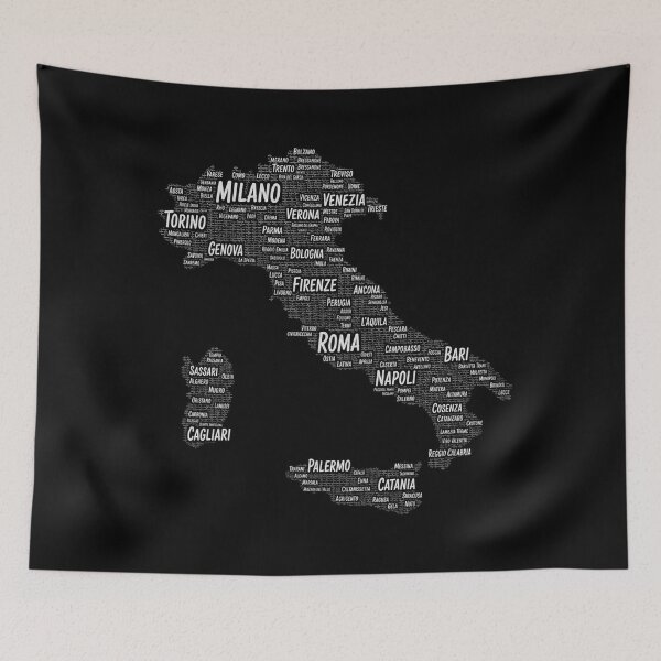 Artikelvorschau, Italy Cities Map entworfen und verkauft von layalistoresa.