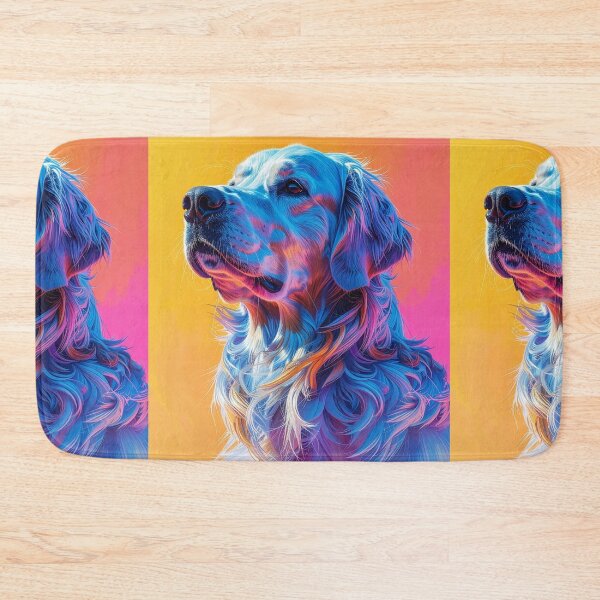 Item preview, Golden retriever profile vivid pop art dog portrait flowing coat painterly canvas poster decor designed and sold by icemanphotos.