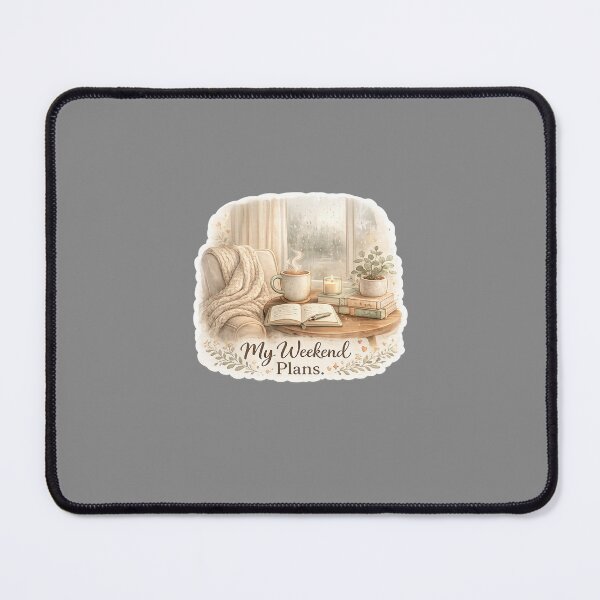 Item preview, My Weekend Plans Sticker | Cozy Book Lover Coffee Reading Aesthetic designed and sold by MUSA'S.