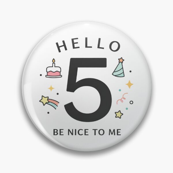 Item preview, Hello 5 Be Nice to Me | Cute 5th Birthday Party Graphic T-Shirt designed and sold by rushaib.