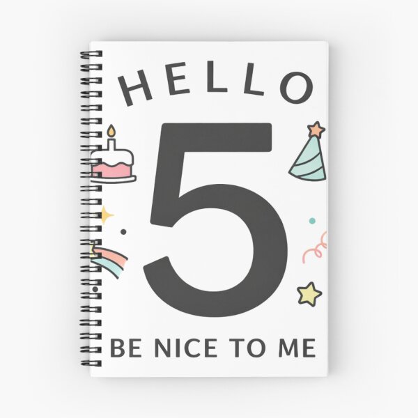 Item preview, Hello 5 Be Nice to Me | Cute 5th Birthday Party Graphic T-Shirt designed and sold by rushaib.