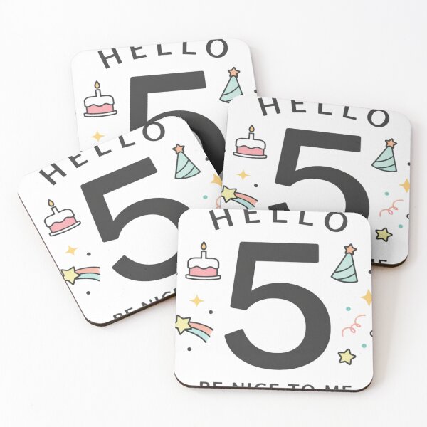 Item preview, Hello 5 Be Nice to Me | Cute 5th Birthday Party Graphic T-Shirt designed and sold by rushaib.