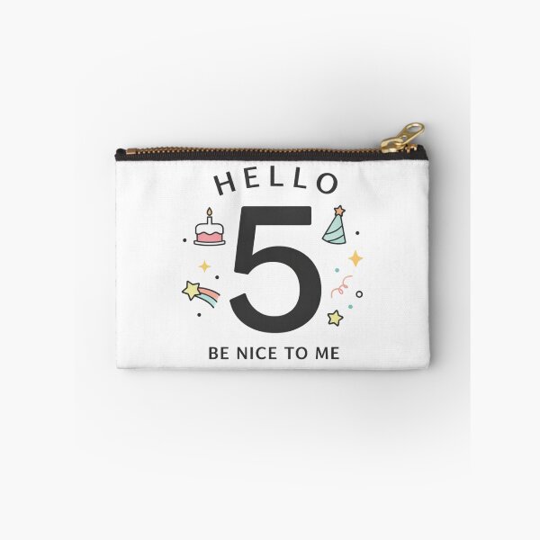 Item preview, Hello 5 Be Nice to Me | Cute 5th Birthday Party Graphic T-Shirt designed and sold by rushaib.