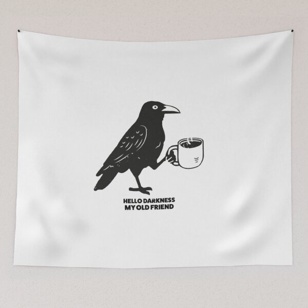 Item preview, Hello Darkness My Old Coffee lover custom raven designed and sold by Gbriel3.