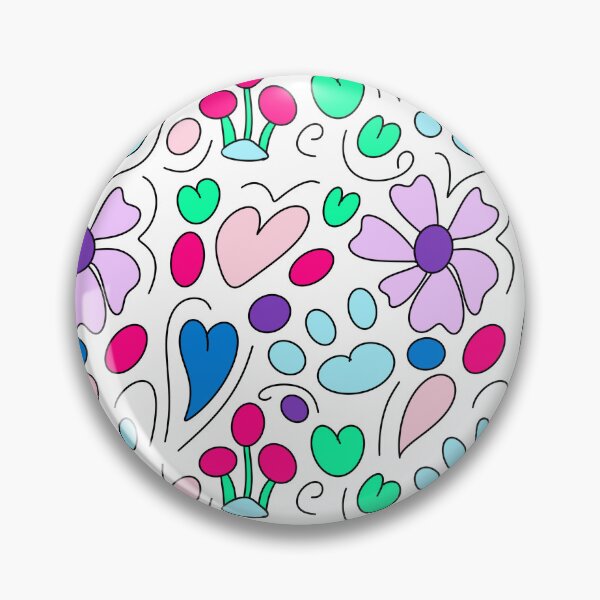 Item preview, Vibrant cat paw print hand drawn pattern designed and sold by BritishDelights.