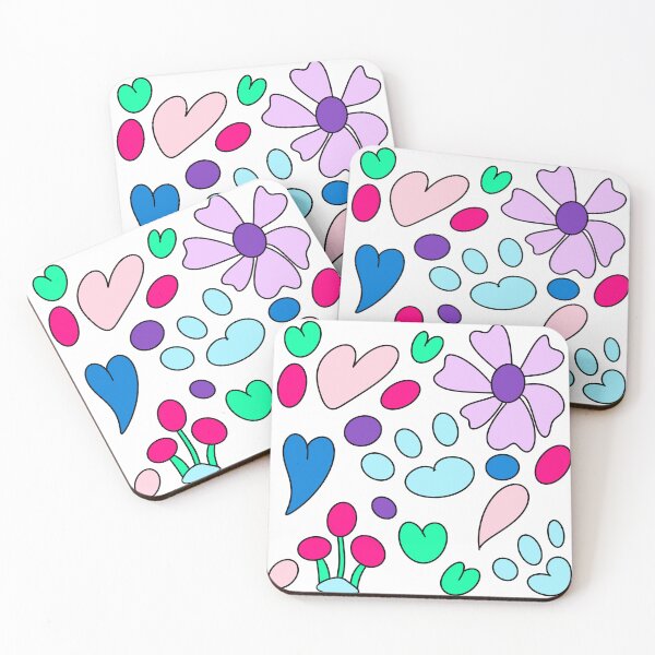 Item preview, Vibrant cat paw print hand drawn pattern designed and sold by BritishDelights.