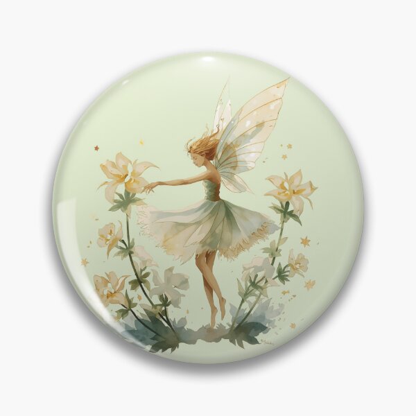 Item preview, Golden Jasmine Fairy Dancing Among White Flowers designed and sold by carthagia.