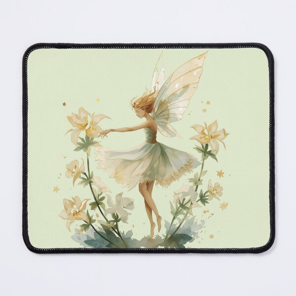 Item preview, Golden Jasmine Fairy Dancing Among White Flowers designed and sold by carthagia.