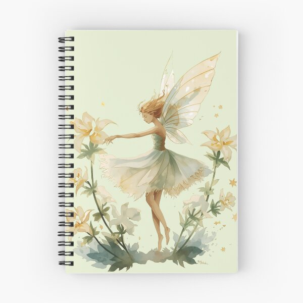 Item preview, Golden Jasmine Fairy Dancing Among White Flowers designed and sold by carthagia.