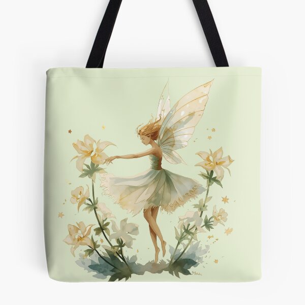 Item preview, Golden Jasmine Fairy Dancing Among White Flowers designed and sold by carthagia.