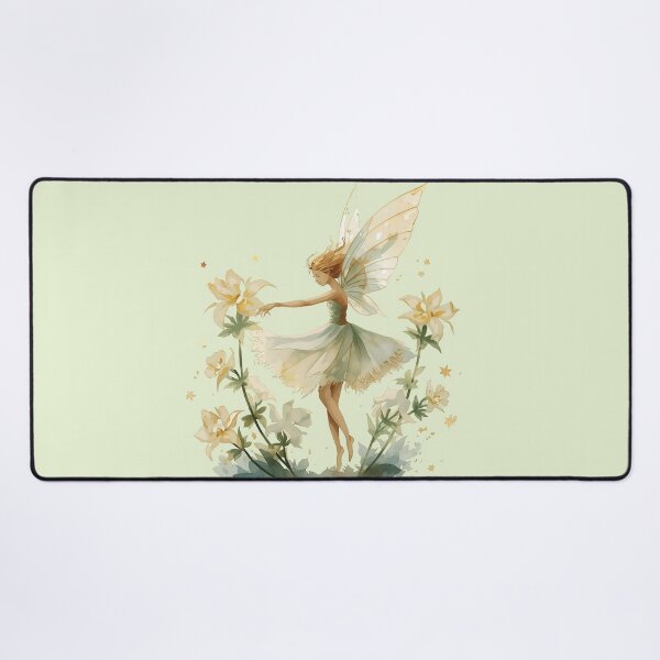 Item preview, Golden Jasmine Fairy Dancing Among White Flowers designed and sold by carthagia.