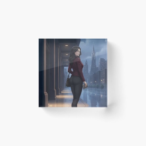 Item preview, Aura Steps Into the Evening City Anime Art designed and sold by stereonut.