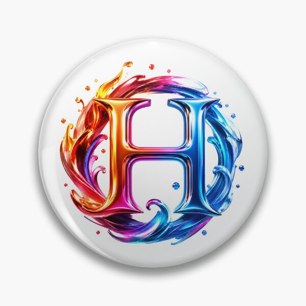 Item preview, AquaFlare Chromaflow Letter H designed and sold by BlissBlvdShop.