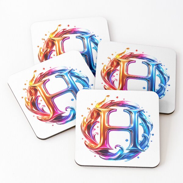 Item preview, AquaFlare Chromaflow Letter H designed and sold by BlissBlvdShop.