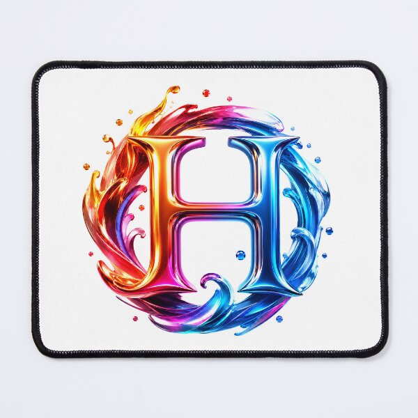 Item preview, AquaFlare Chromaflow Letter H designed and sold by BlissBlvdShop.
