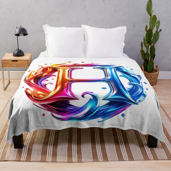 Item preview, AquaFlare Chromaflow Letter H designed and sold by BlissBlvdShop.