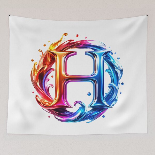 Item preview, AquaFlare Chromaflow Letter H designed and sold by BlissBlvdShop.