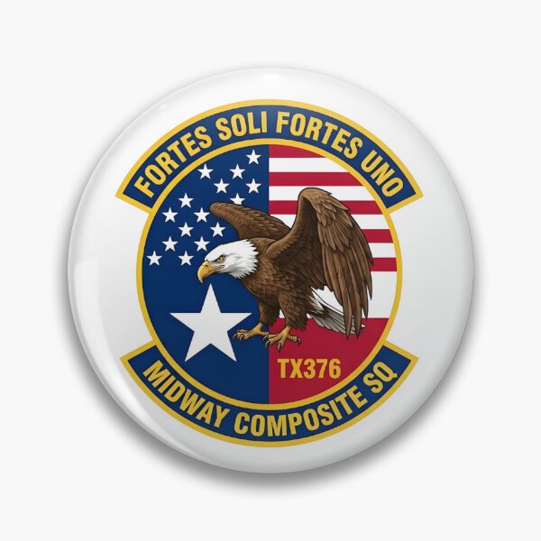 Item preview, Midway Composite Sq TX376 "Fortes Soli Fortes Uno" Emblem designed and sold by CharlieDesings.