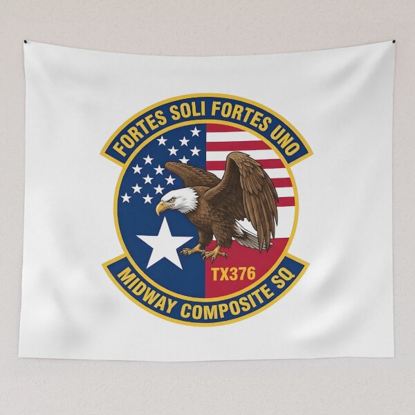 Item preview, Midway Composite Sq TX376 "Fortes Soli Fortes Uno" Emblem designed and sold by CharlieDesings.