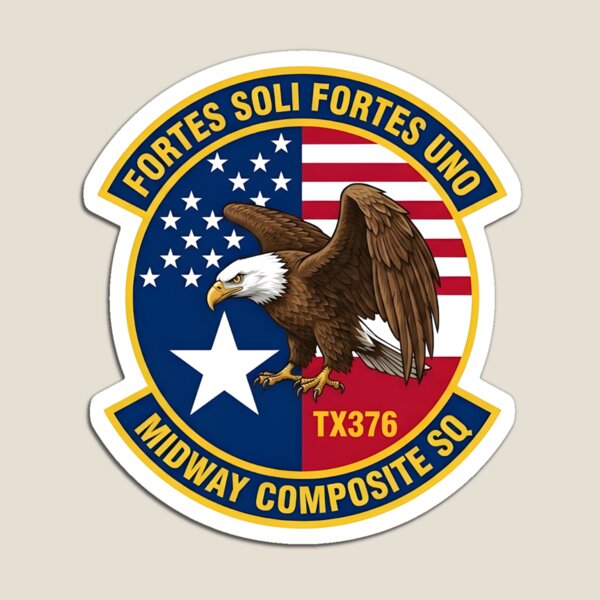 Item preview, Midway Composite Sq TX376 "Fortes Soli Fortes Uno" Emblem designed and sold by CharlieDesings.