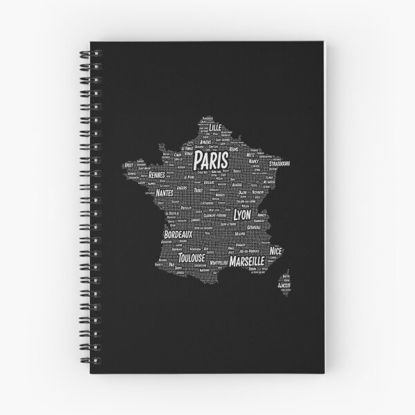 Item preview, France Cities Typography Map designed and sold by layalistoresa.