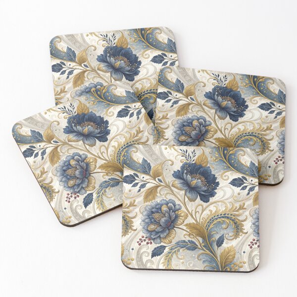 Item preview, Blue and Gold Floral designed and sold by HolyWon.