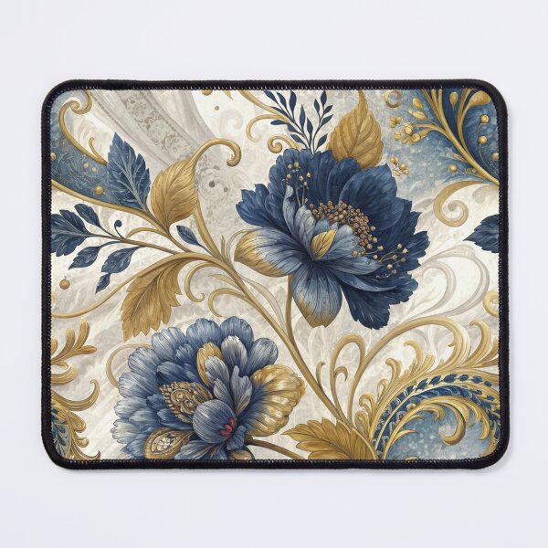 Item preview, Blue and Gold Floral designed and sold by HolyWon.