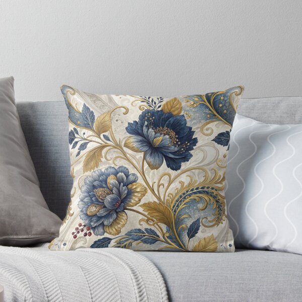 Item preview, Blue and Gold Floral designed and sold by HolyWon.