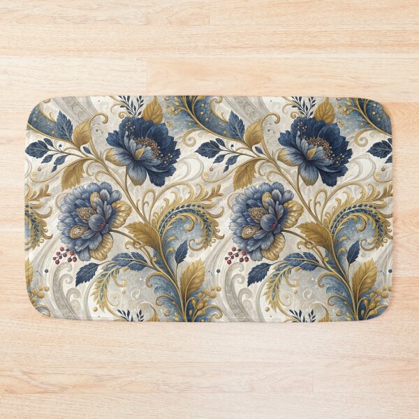 Item preview, Blue and Gold Floral designed and sold by HolyWon.