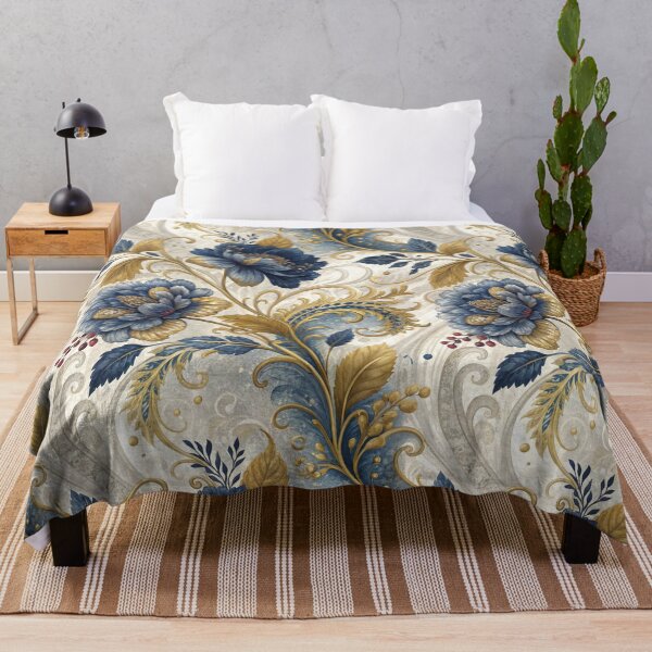 Item preview, Blue and Gold Floral designed and sold by HolyWon.