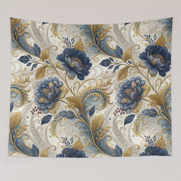 Item preview, Blue and Gold Floral designed and sold by HolyWon.