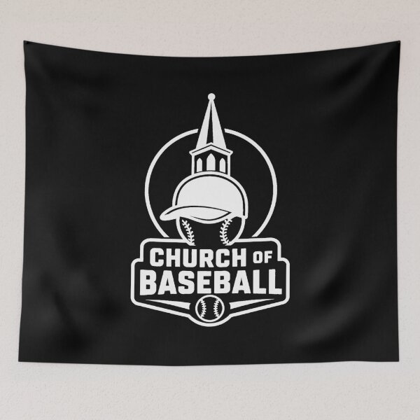 Item preview, Church of Baseball Sports Fandom White designed and sold by DredMuunStudios.