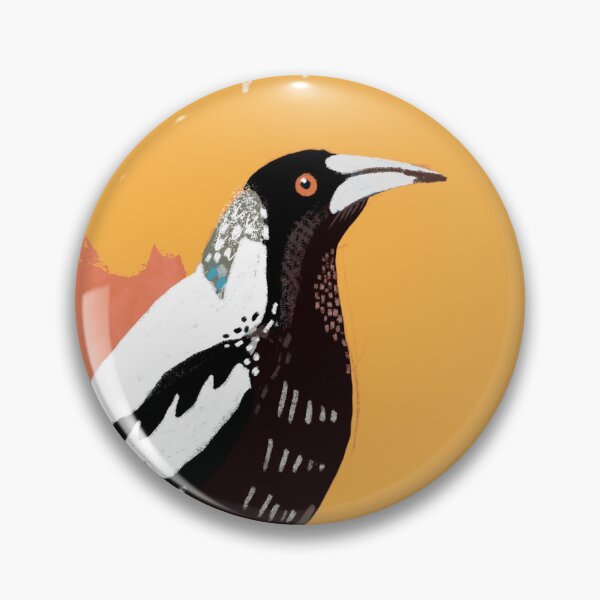 Item preview, Two Australian magpies against an abstract background designed and sold by bee-denham-art.