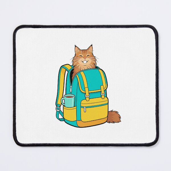 Item preview, Cute Orange Maine Coon Peeking Out of a School Backpack | Back to School Sticker designed and sold by OksArtStudio.